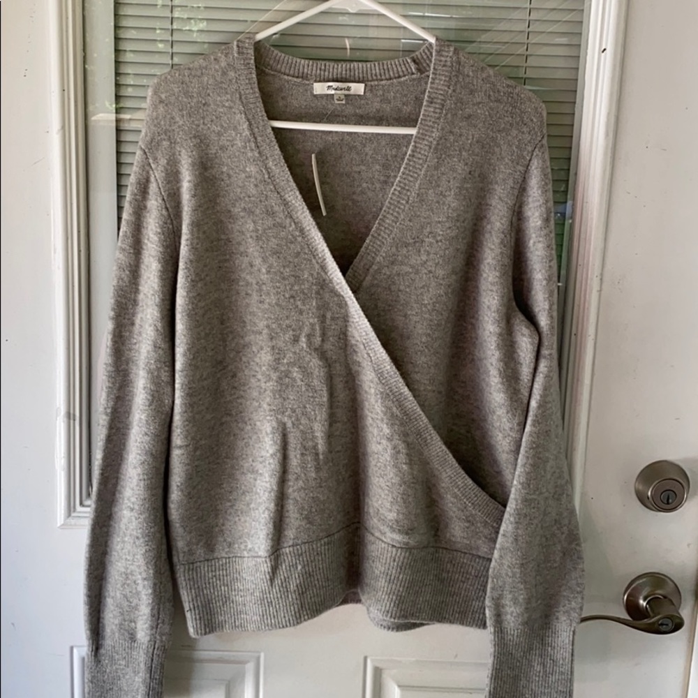 Madewell faux wrap sweater